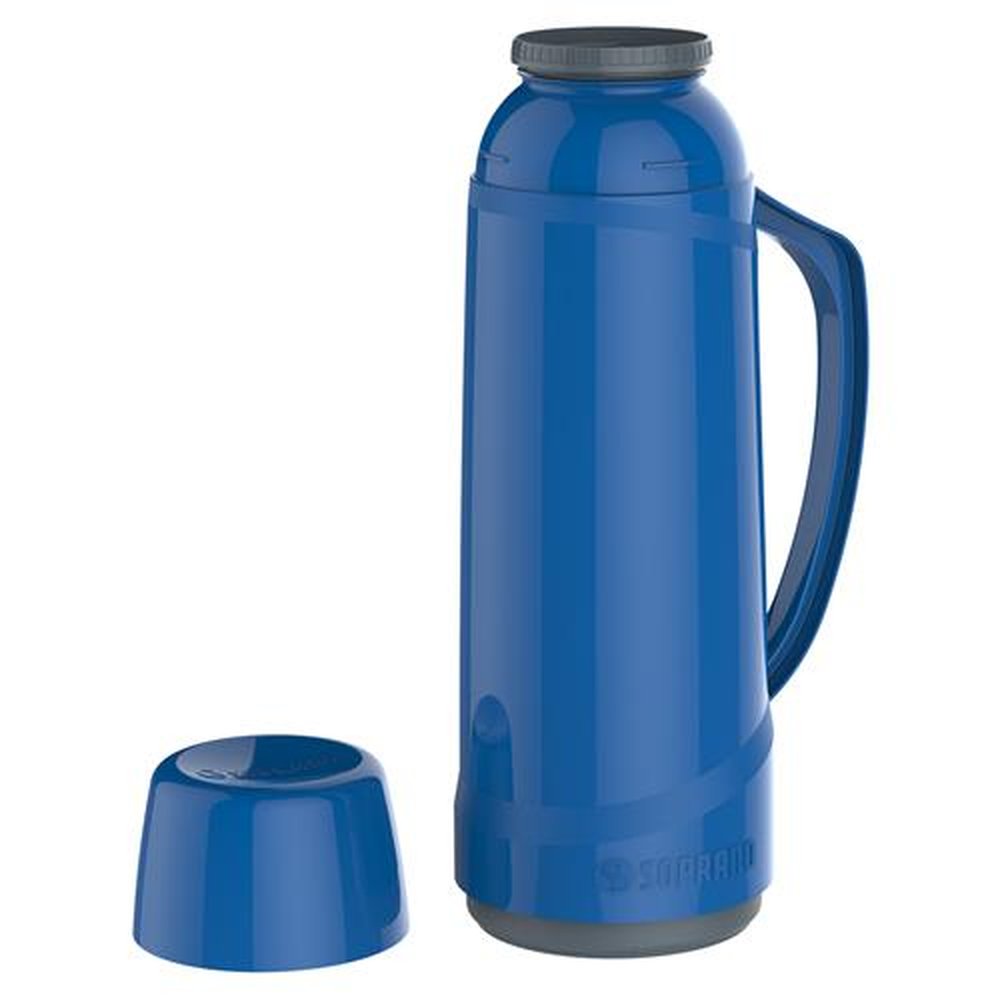 Garrafa Térmica Cristal 1 Litros Azul Soprano