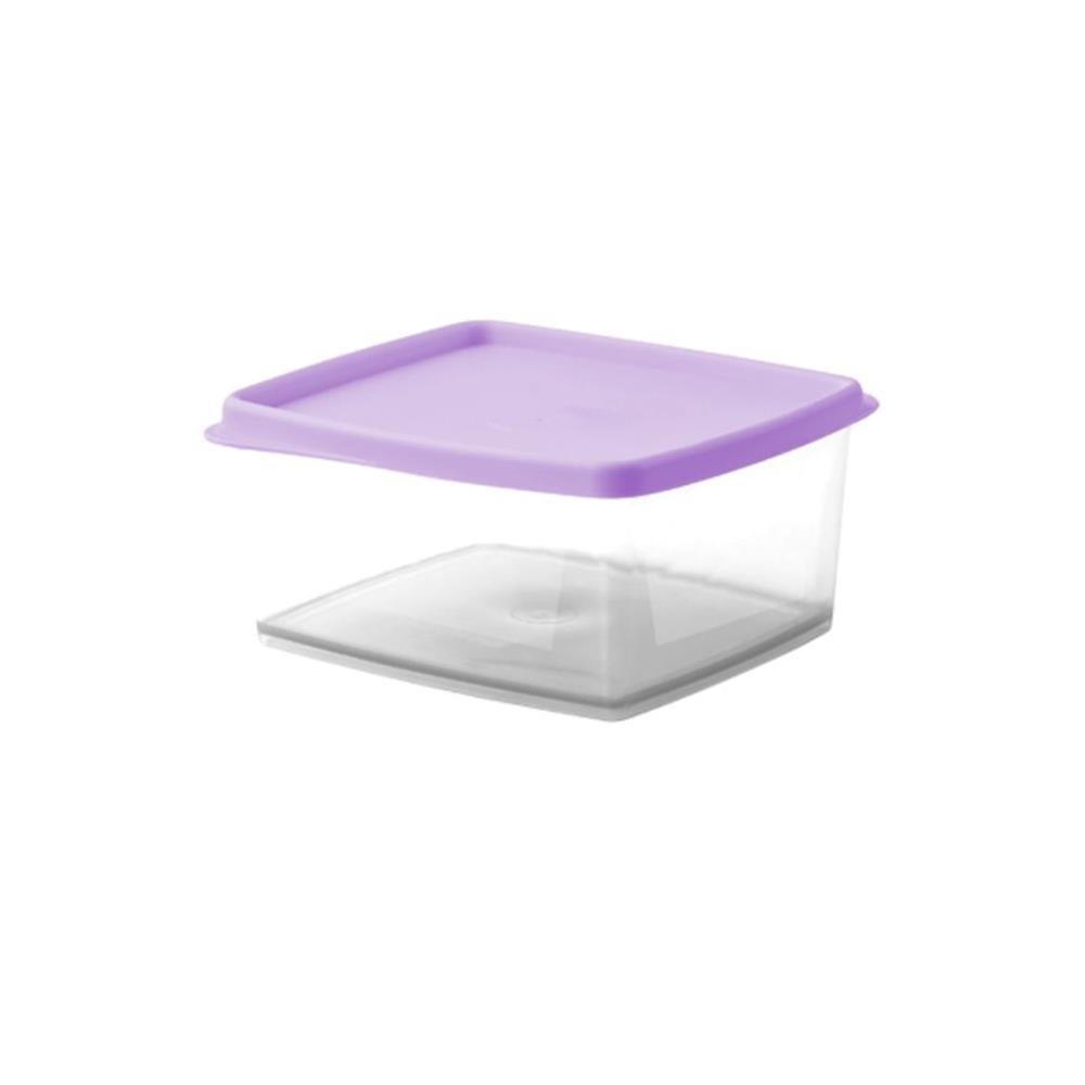 Pote Plástico 500mL Quadrado Baixo Biovita Plasvale Cores Sortidas