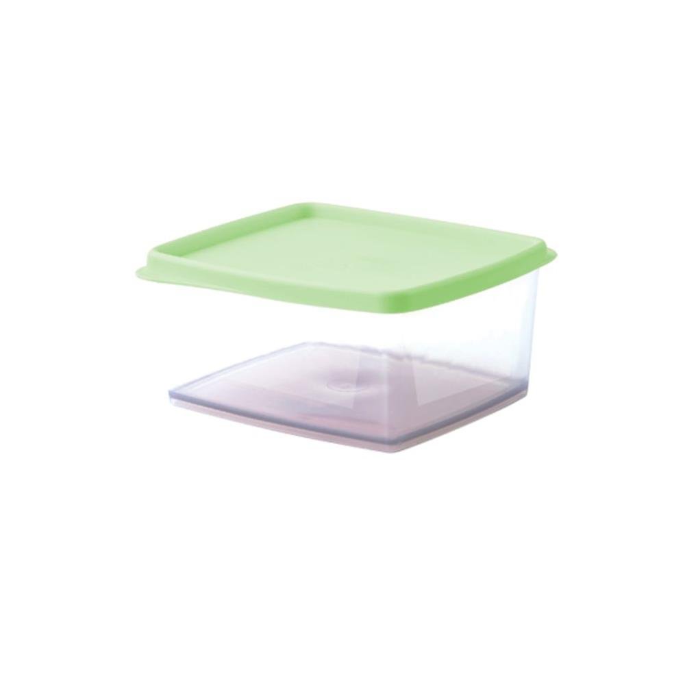 Pote Plástico 500mL Quadrado Baixo Biovita Plasvale Cores Sortidas