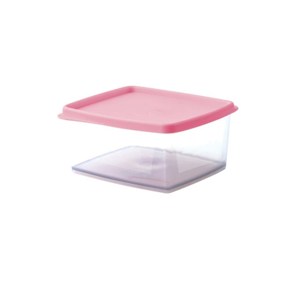 Pote Plástico 500mL Quadrado Baixo Biovita Plasvale Cores Sortidas