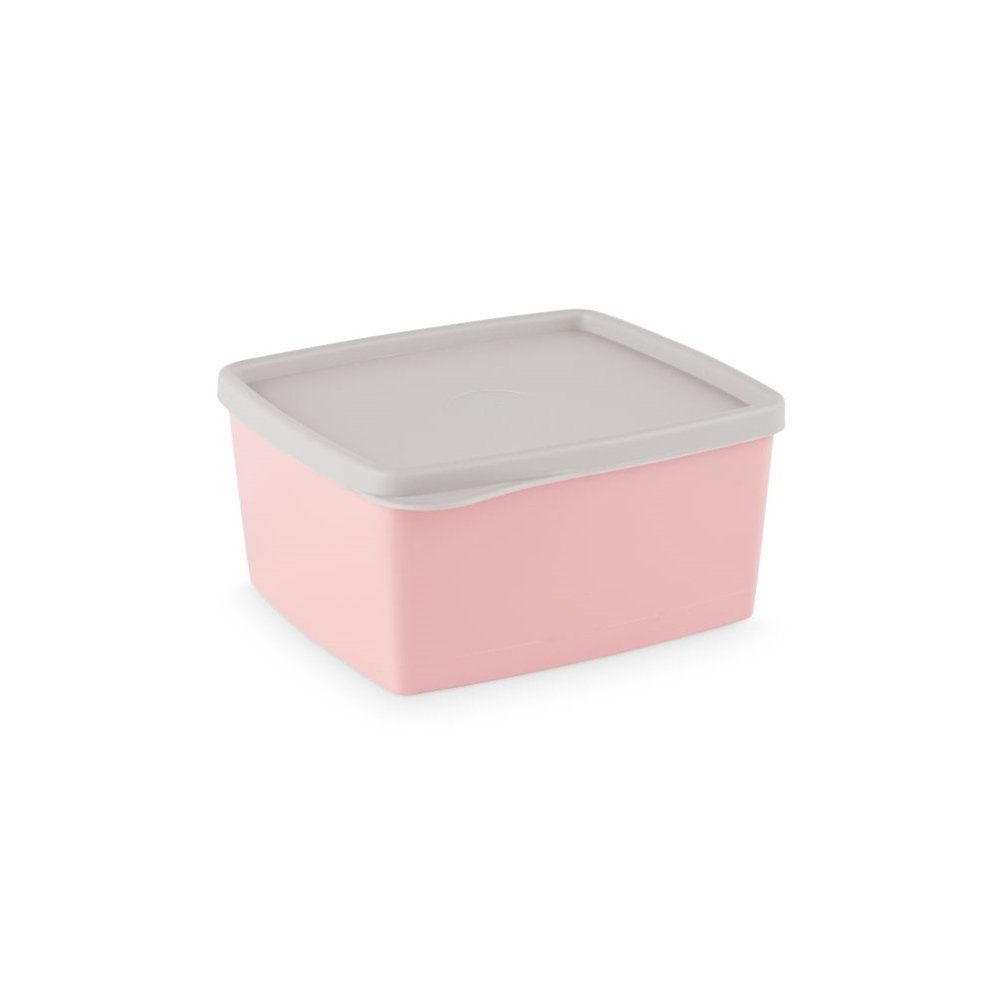 Pote Plástico 500mL Quadrado Baixo Biovita Plasvale Cores Sortidas