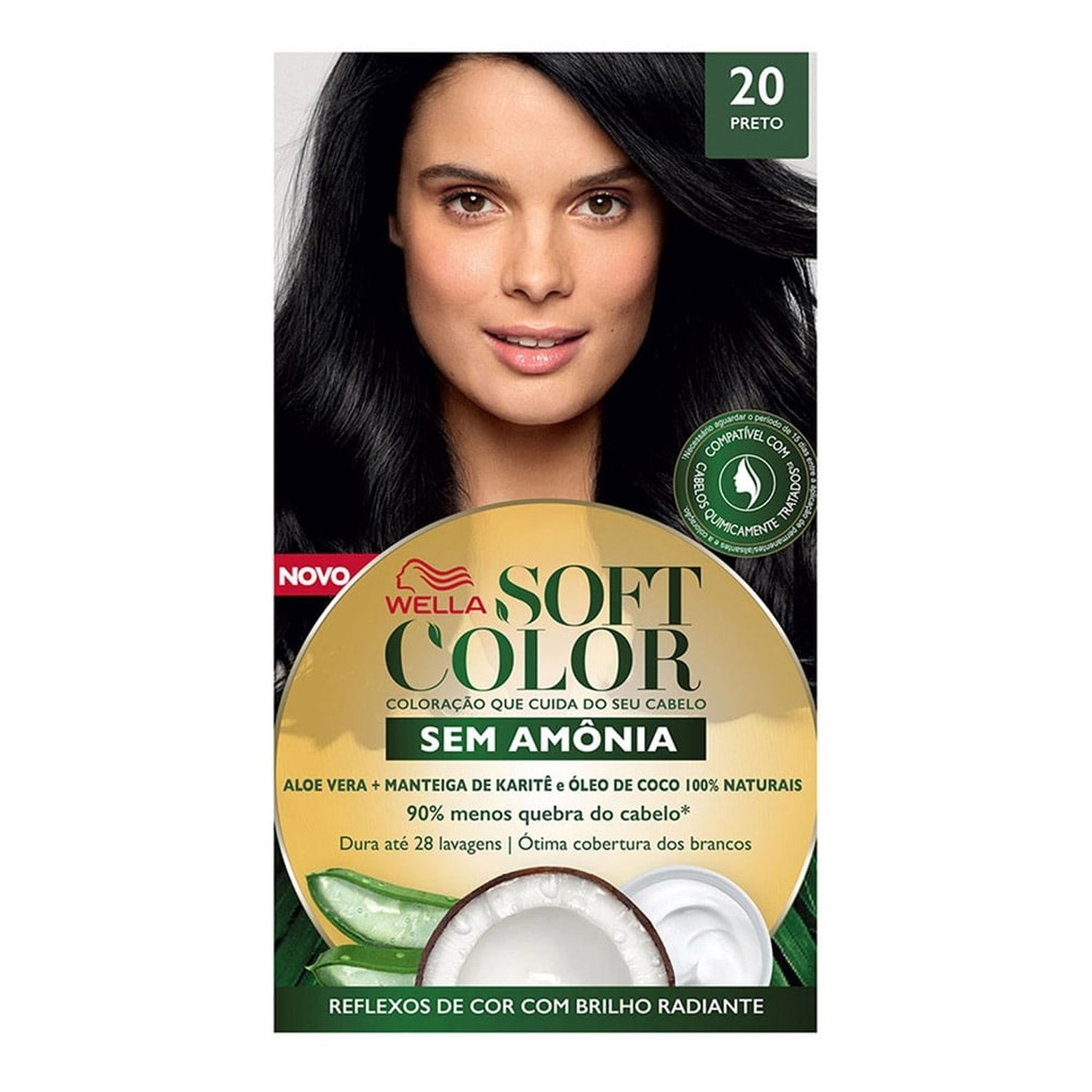 Tinta de Cabelo Soft Color 20 Preto 35g