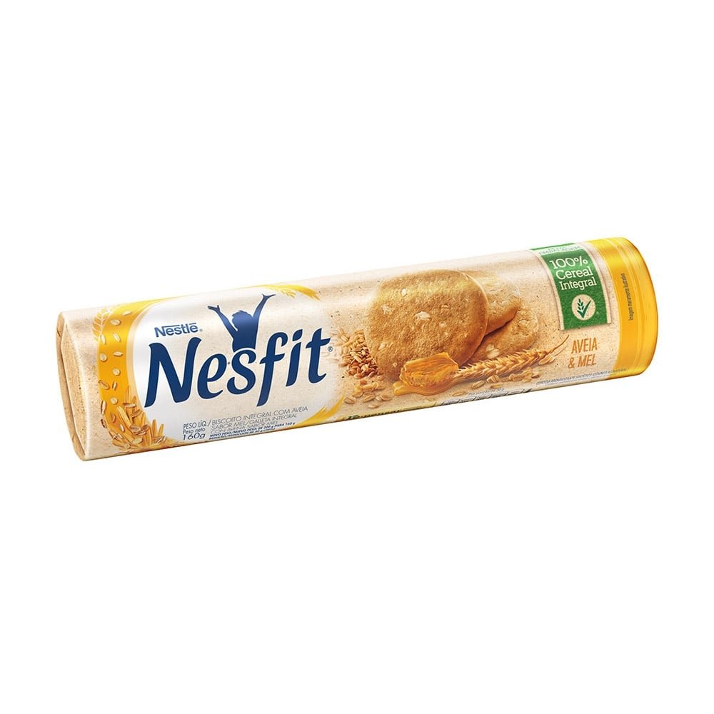 Biscoito Nesfit Aveia e Mel 160g Embalagem com 48 Unidades