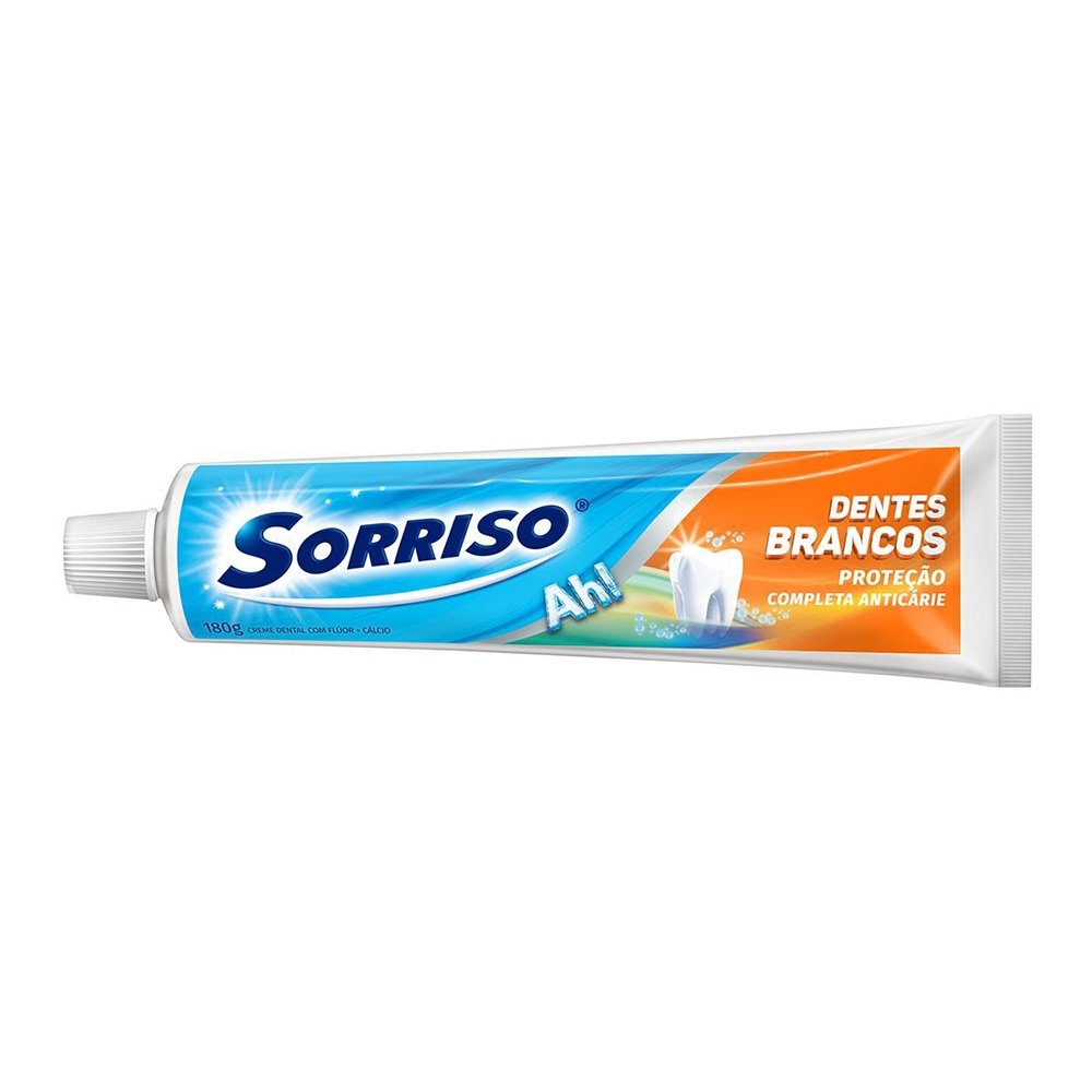 Creme Dental Sorriso Dentes Brancos 180g Embalagem com 12 Unidades