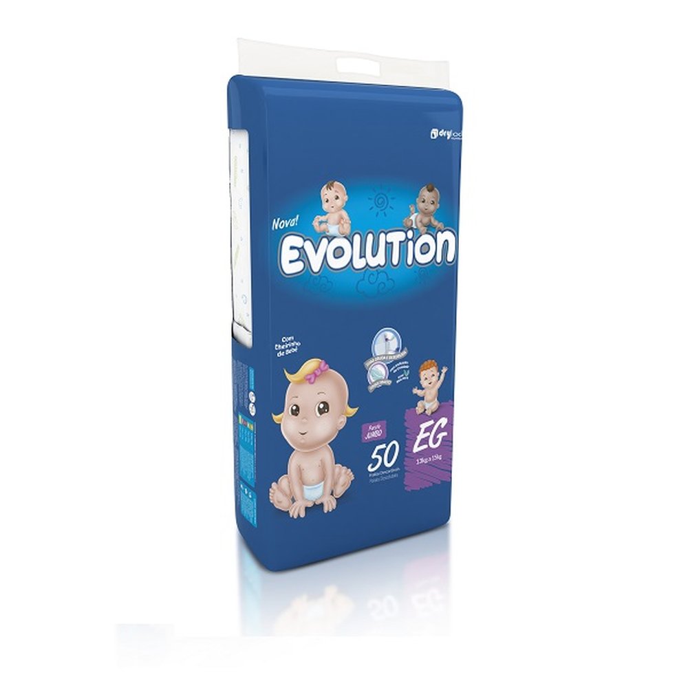 Fralda Evolution Jumbo Tamanho Eg com 50 Unidades