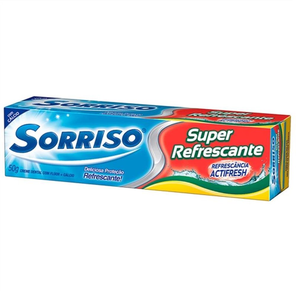 Creme Dental Sorriso Super Refrescante 50g Embalagem com 12 Unidades