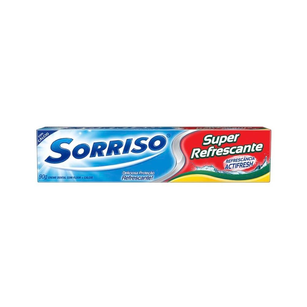 Creme Dental Sorriso Super Refrescante 90g Embalagem com 12 Unidades