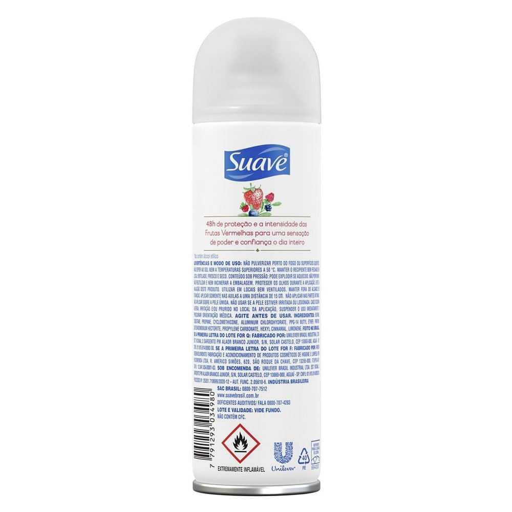 Desodorante Suave Aerosol Frutas Vermelhas e Lichia 150ml