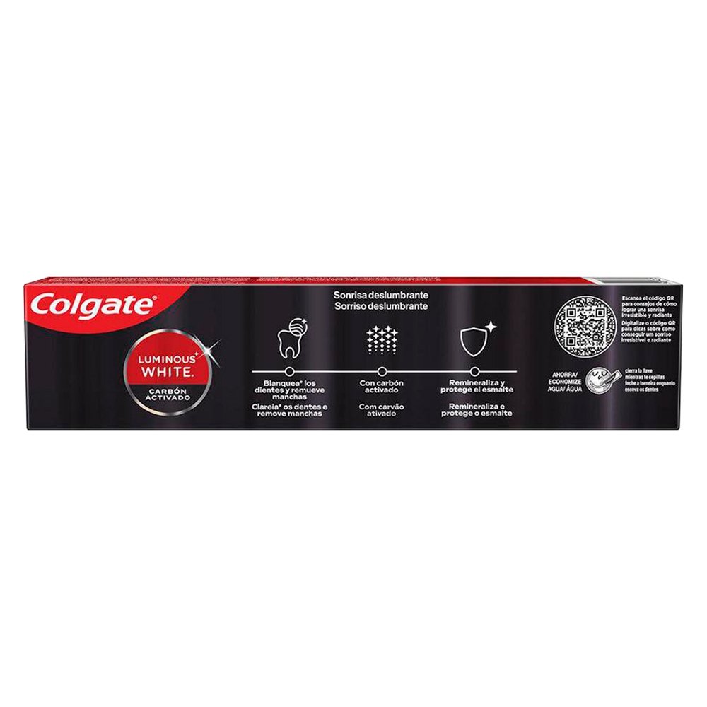 Creme Dental Colgate Luminous White Carvão Ativado 140g