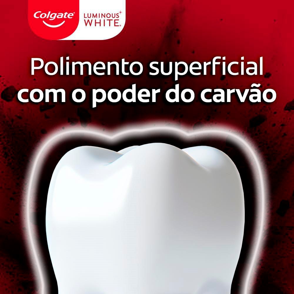Creme Dental Colgate Luminous White Carvão Ativado 140g