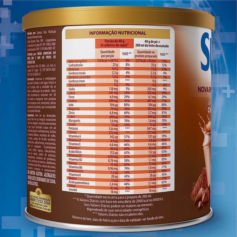 Sustagen Adulto Chocolate 400g