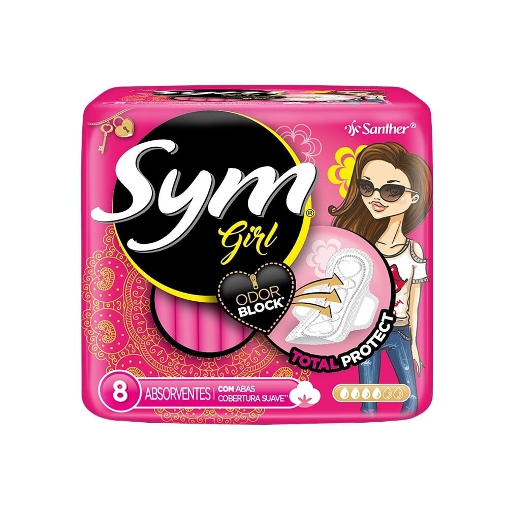 Absorvente Sym Girl Cob Suav c/ Abas 8Un