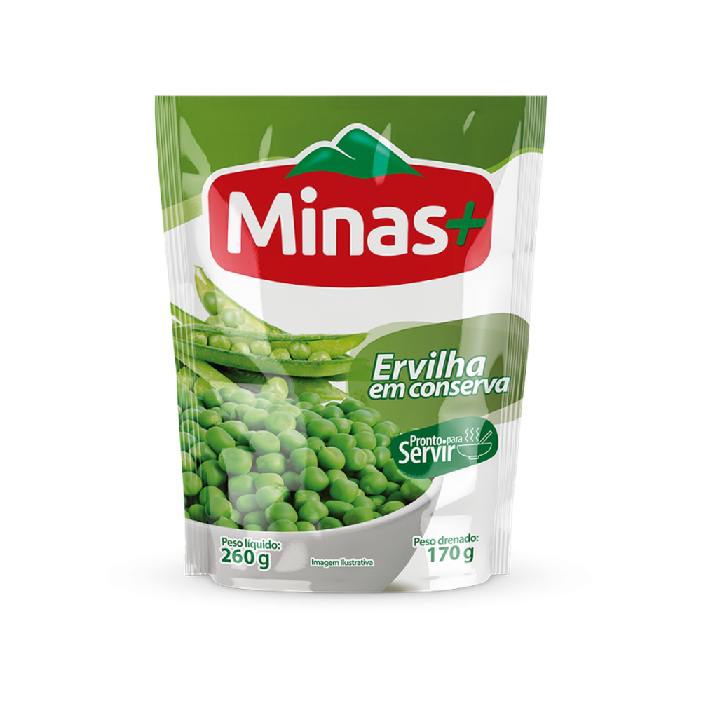 Ervilha Minas Mais Sache 170Gr - Embalagem 32X170 Gr