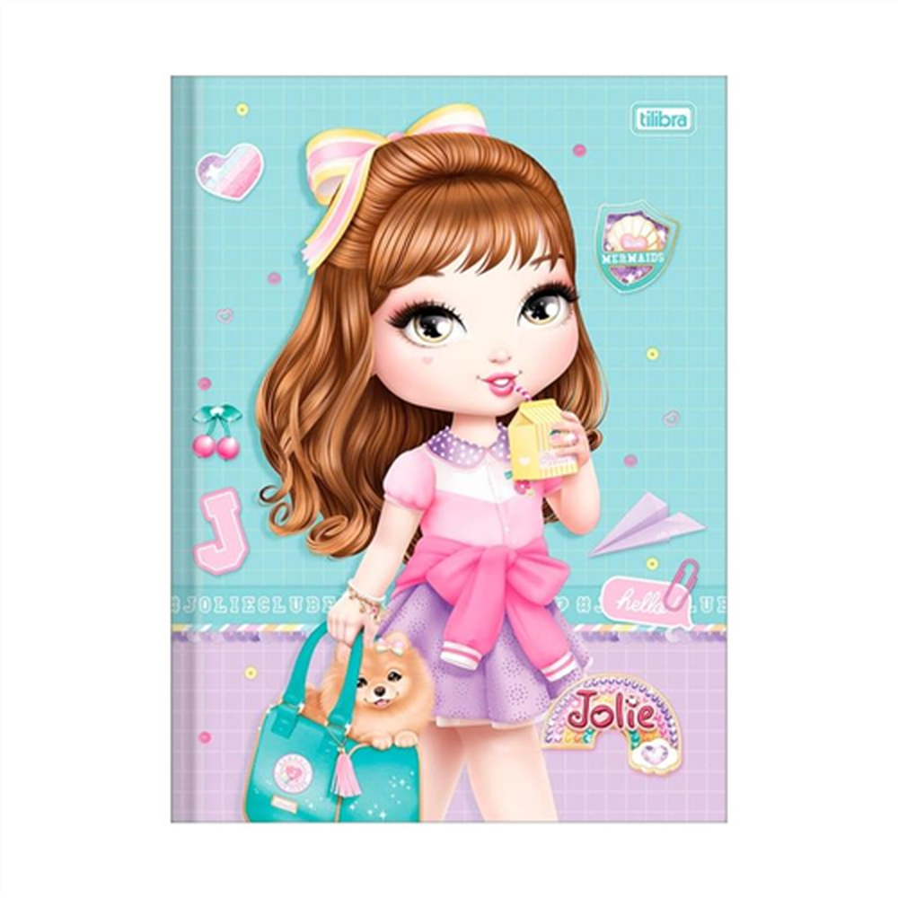 Caderno Brochura Capa Dura Universitário Jolie 80 Folhas Tilibra Sortidos