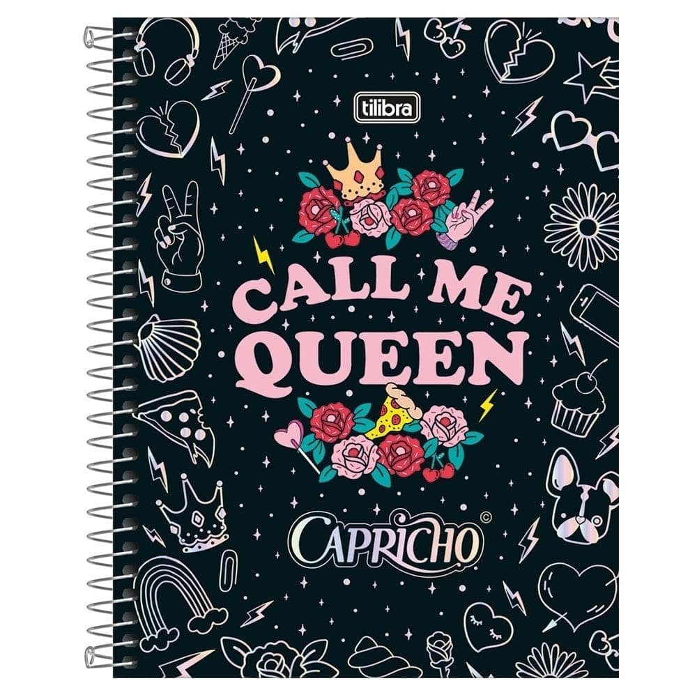 Caderno Espiral Colegial Capa Dura 10 Matéria Capricho 160fl Tilibra