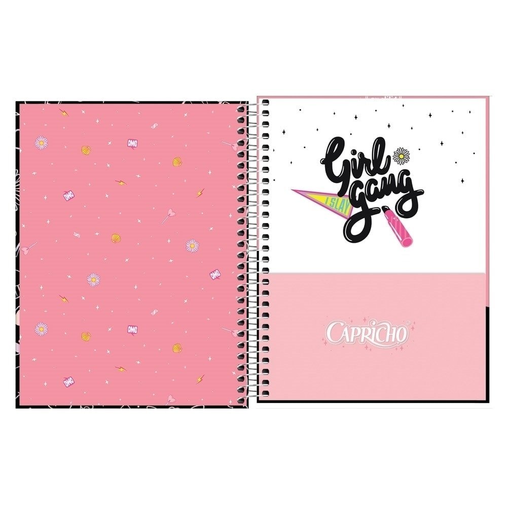 Caderno Espiral Colegial Capa Dura 10 Matéria Capricho 160fl Tilibra