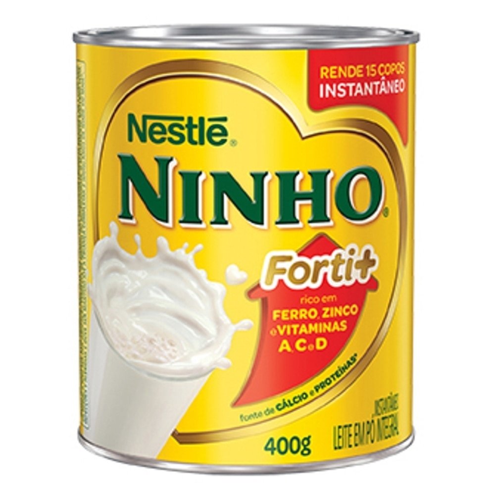 Leite em Pó Nestlé Ninho Instantâneo Fortificado 400g Embalagem com 24 Unidades