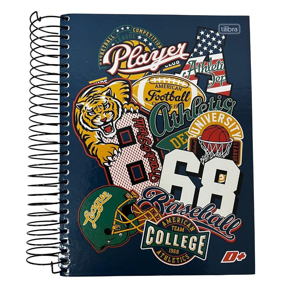 Caderno Universitário Tilibra D+ 20 Materias Masculino 400 Folhas - Capas Sortidas