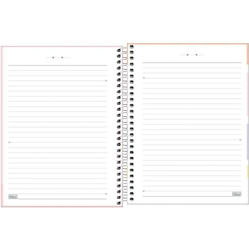 Caderno Capa Dura Colegial Happy 10 Materia Tilibra 160 Folhas - Lilas