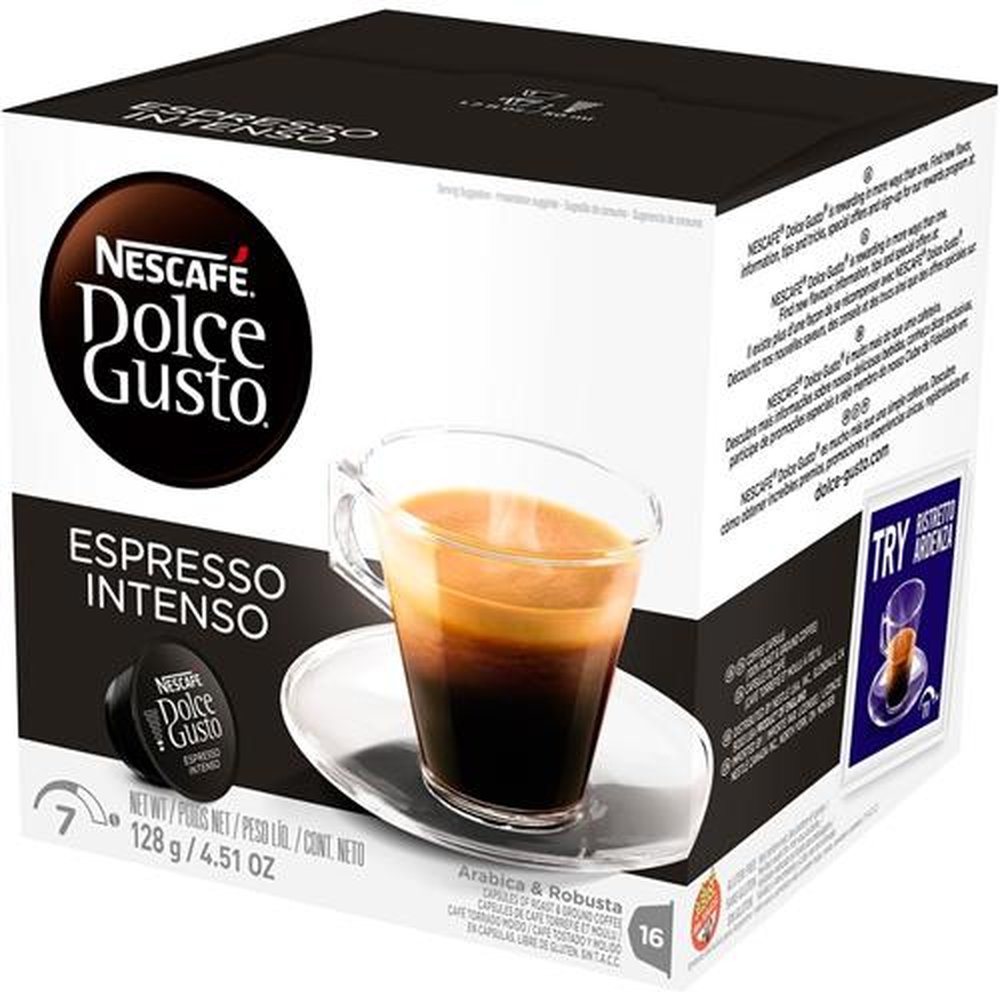 Cápsulas de Café Dolce Gusto Espresso Intenso - Embalagem com 16 Unidades