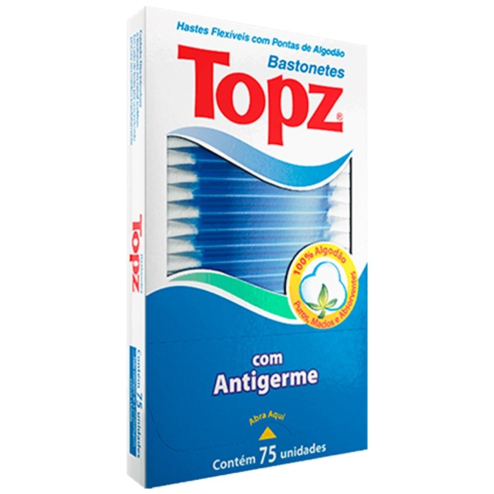 COTONETES BASTONETES TOPZ HASTES FLEXIVEIS 75X1