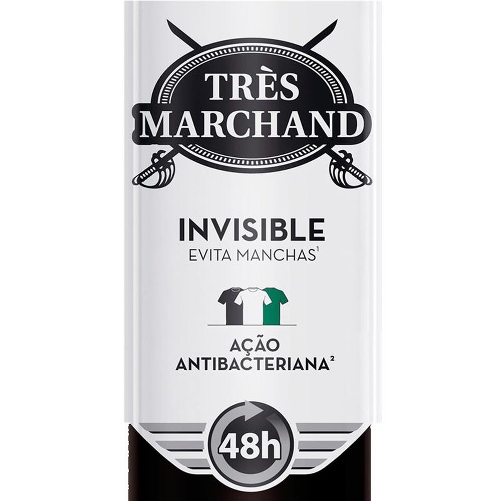 Desodorante Três Marchand Aerossol Invisible 150ml