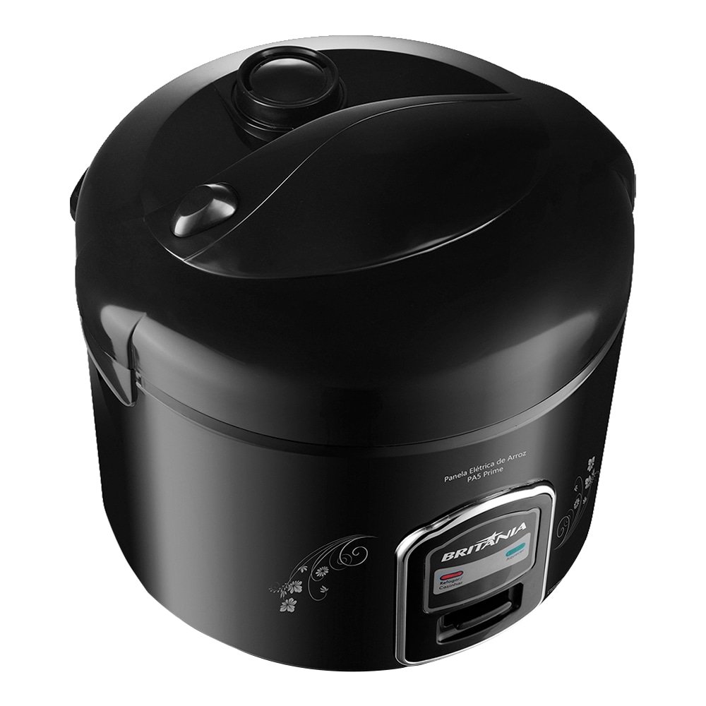 Panela Elétrica de Arroz Britânia PA5 Prime - 5 Xícaras, Preta, 110V