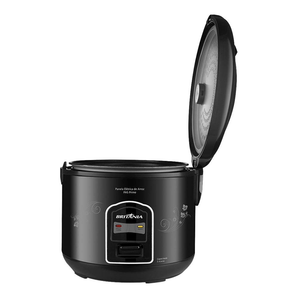 Panela Elétrica de Arroz Britânia PA5 Prime - 5 Xícaras, Preta, 110V