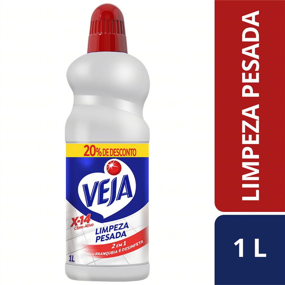 (P)Veja Limpeza Pesada Cloro Ativo 1L 20% Off-Un/1
