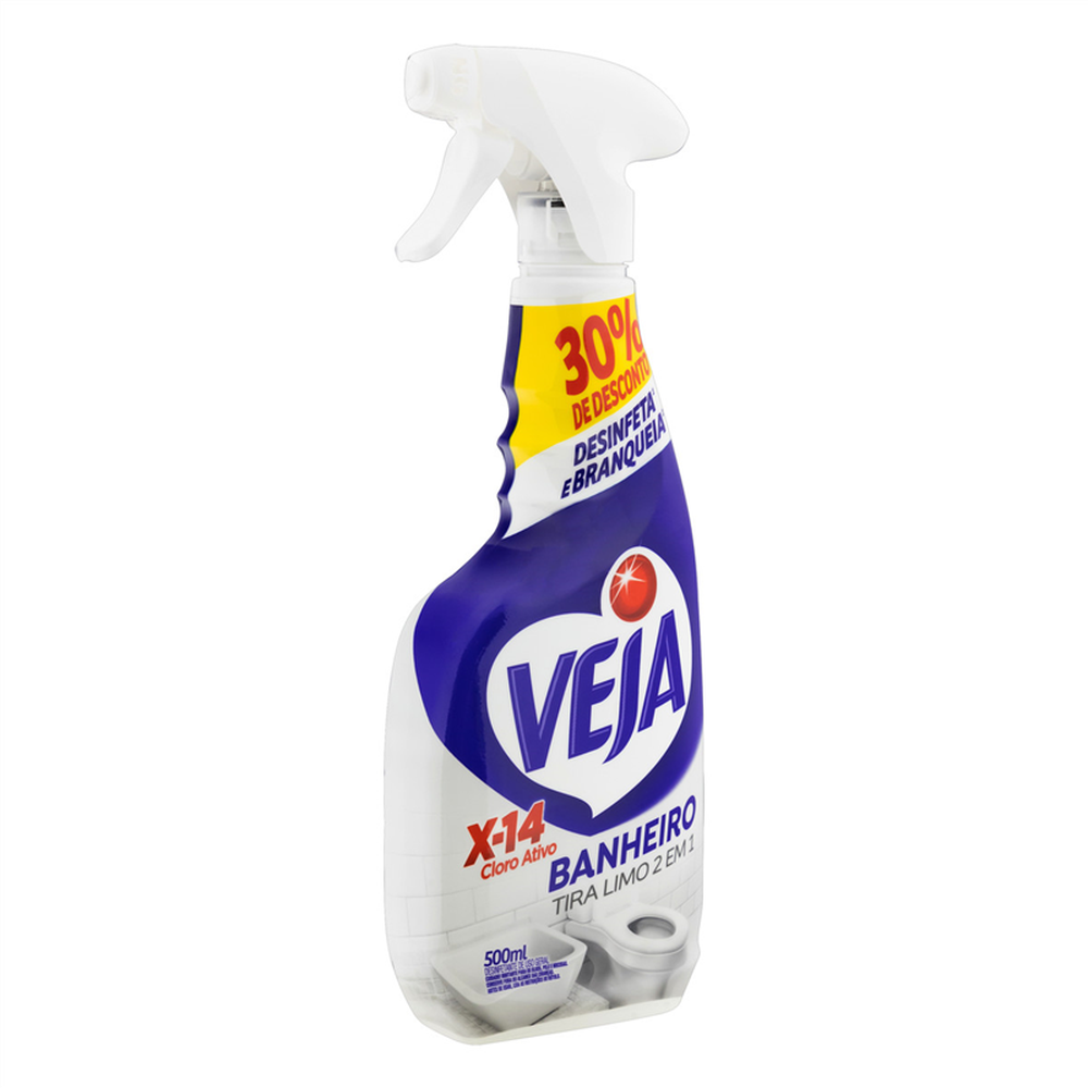 Veja Banheiro X14 Tira Limo Gatilho 500ML 30%Off-Unidade/1