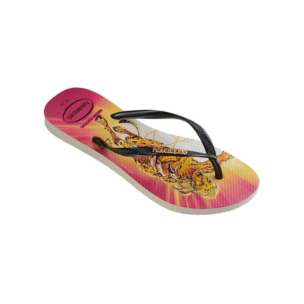 Havaianas Slim Heroínas Bege Palha/ Cinza Dark Metálico 37/38