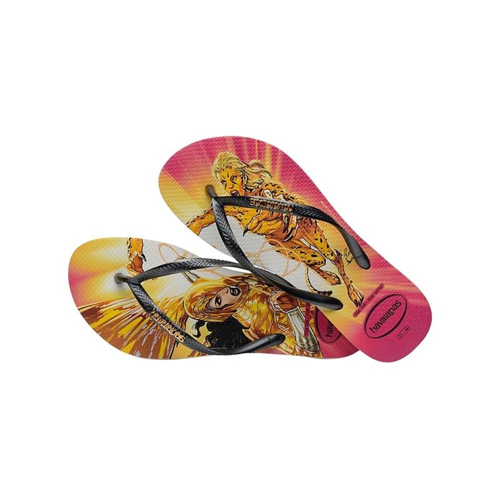 Havaianas Slim Heroínas Bege Palha/ Cinza Dark Metálico 37/38