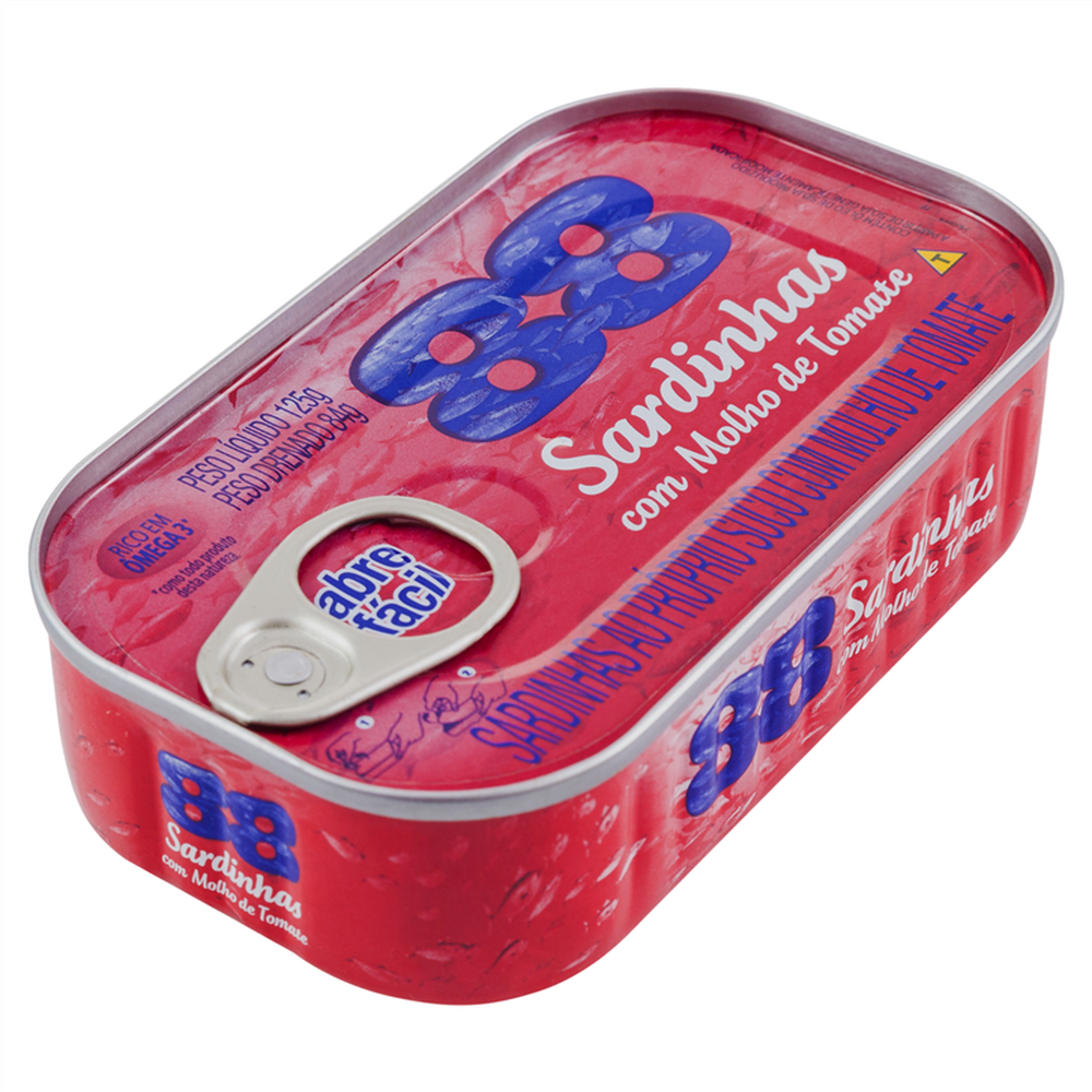 88 Sardinhas Ao Molho De Tomate 125G-Un/1