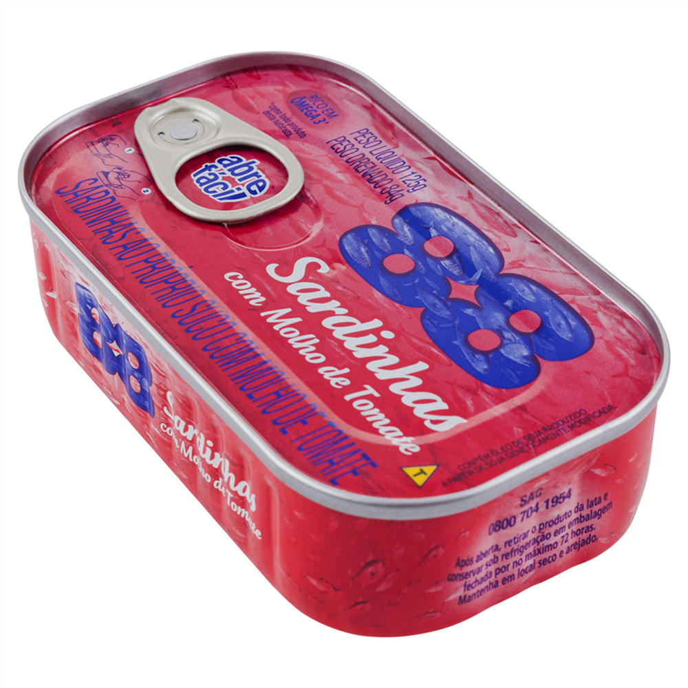 88 Sardinhas Ao Molho De Tomate 125G-Un/1