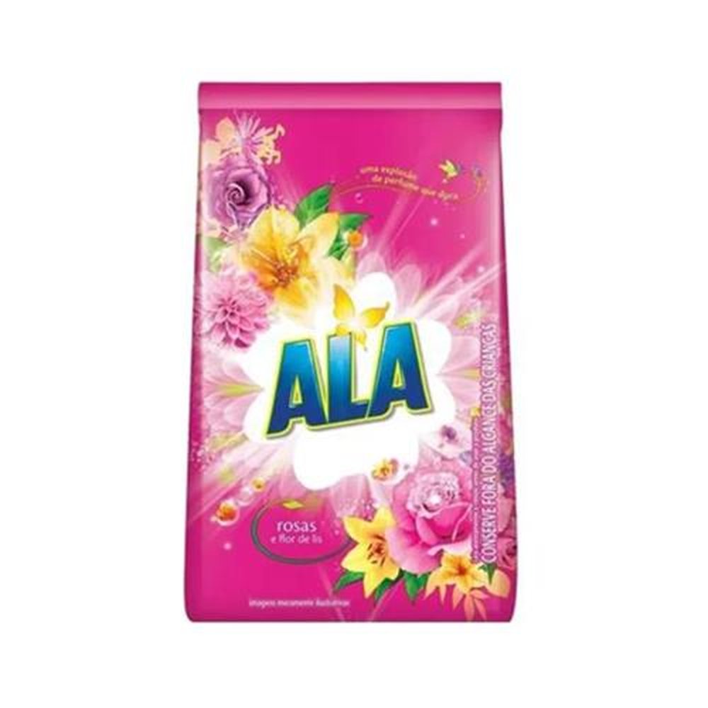 Sabão em pó ALA Rosas e Flor de Lis Sachê 500g