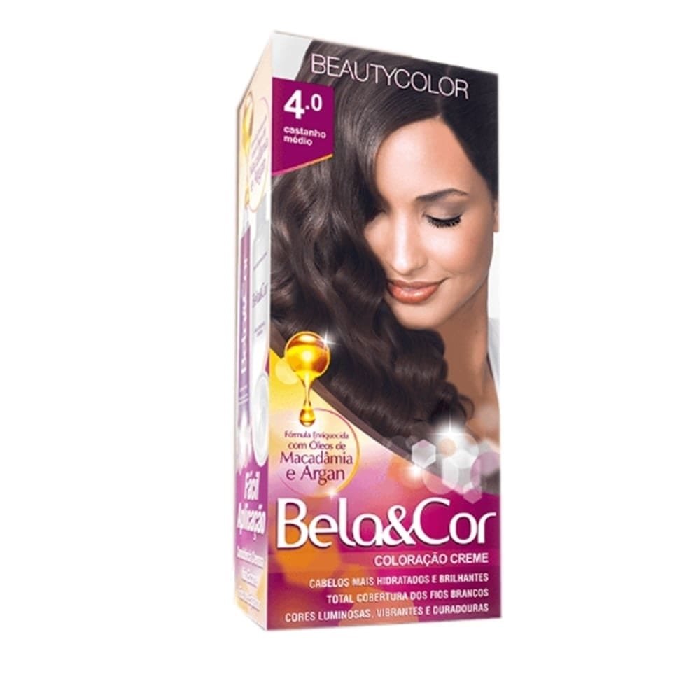 Tinta Bela&cor Econ 4.0 Castanho Medio Beauty color