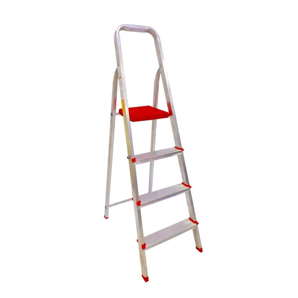 Escada Botafogo em Alumínio 4 Degraus Uso Doméstico