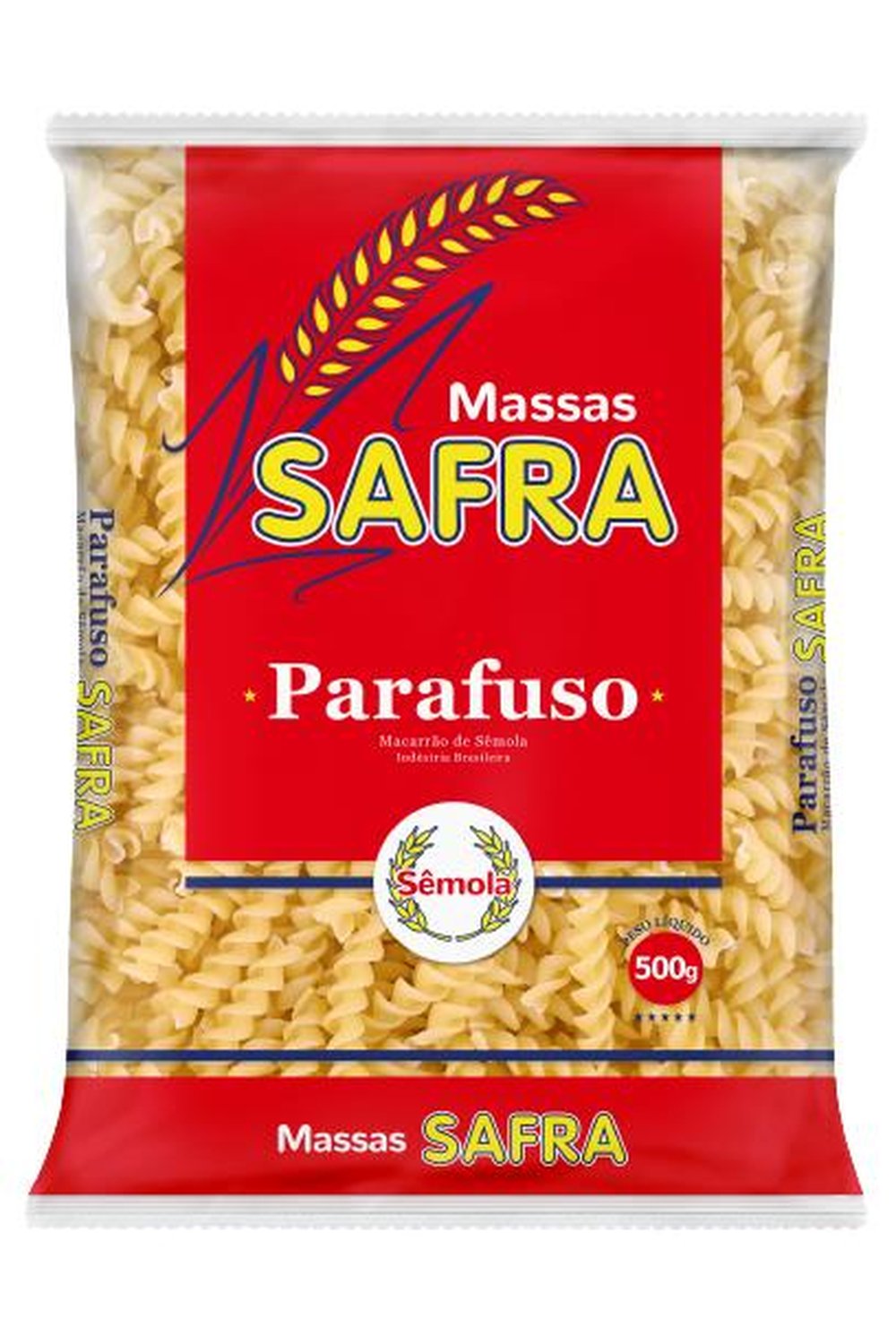 Macarrão Parafuso Sêmola Safra 20x500g