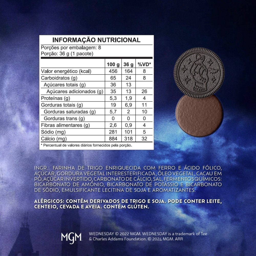 Biscoito Recheado Chocolate Oreo 36g