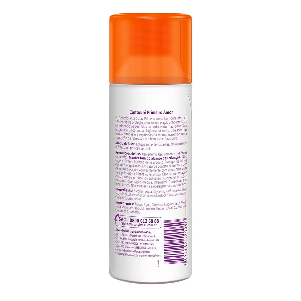 Desodorante Contoure Spray Primeiro Amor 80ml