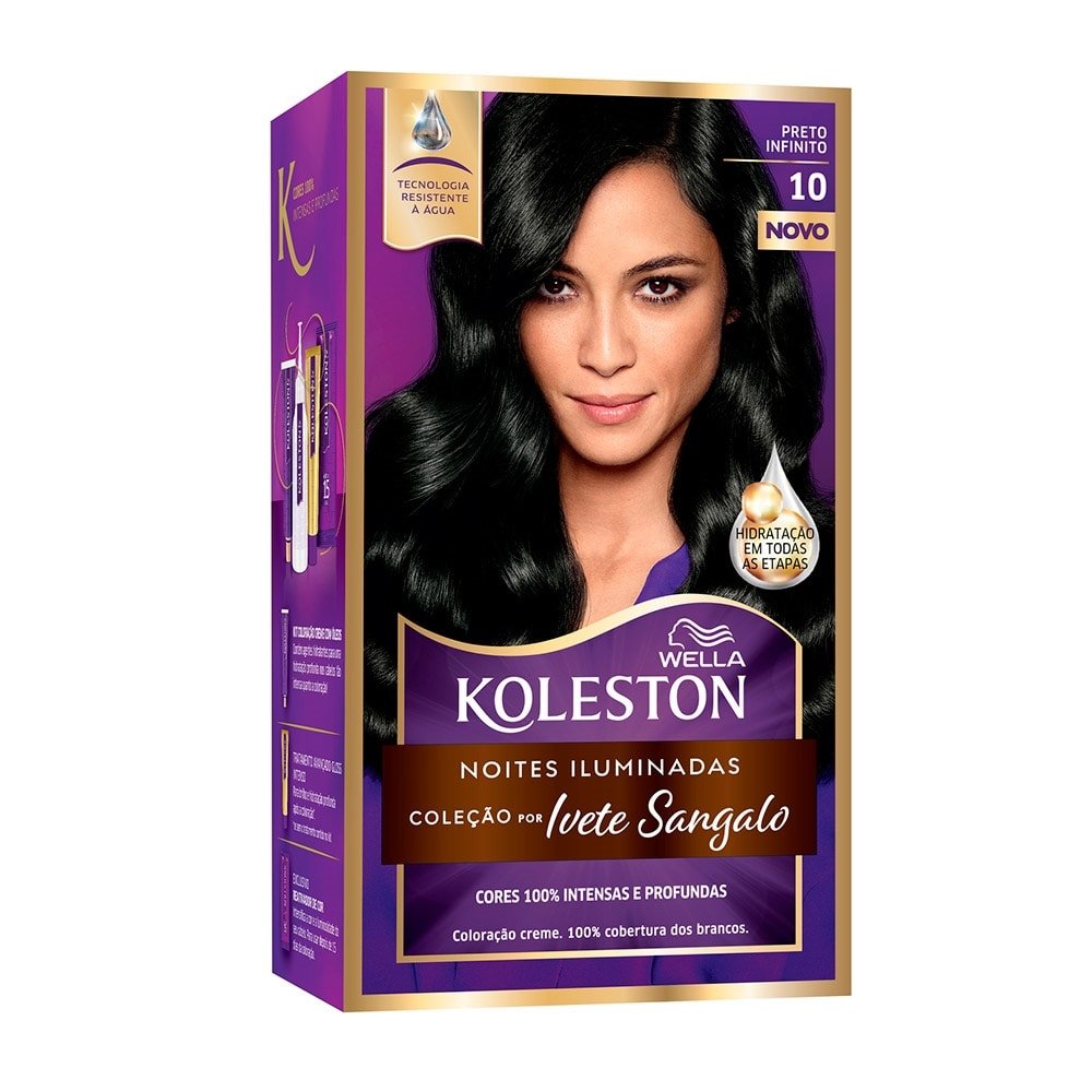Tintura Koleston 10 Preto Infinito, Noites Iluminadas, 55g