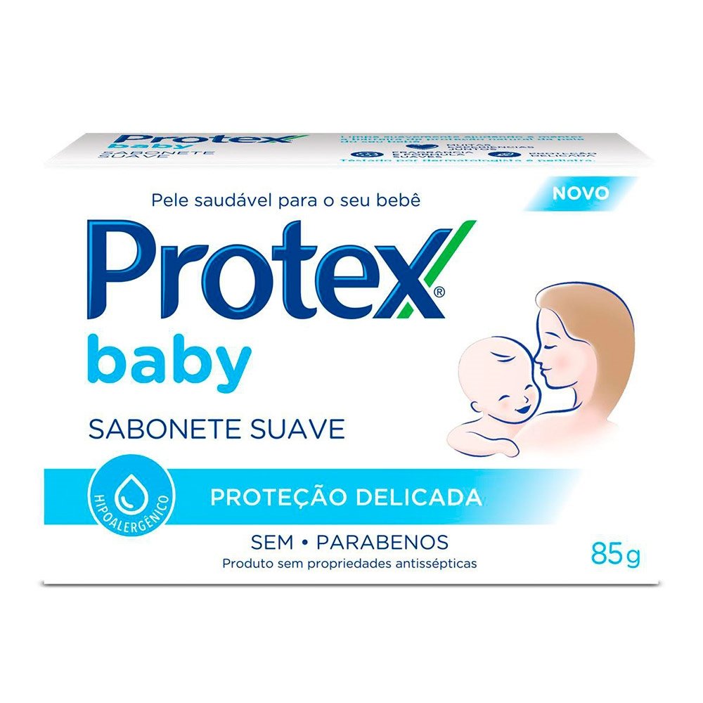 Sabonete Protex Baby Proteção Delicada 85g -Embalagem com 12 Unidades
