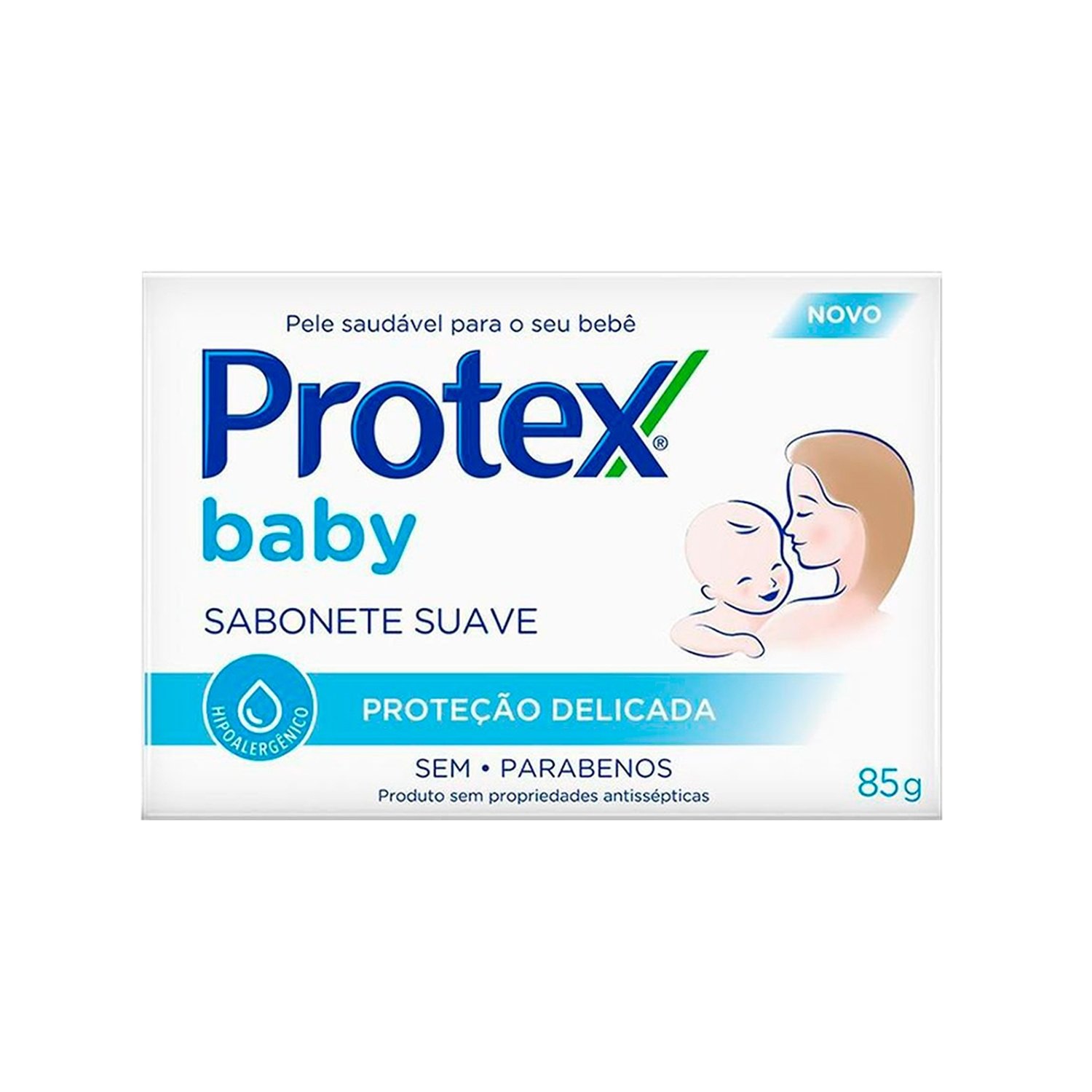 Sabonete em Barra Protex Baby para Bebê Proteção Delicada 85g -Embalagem com 12 Unidades