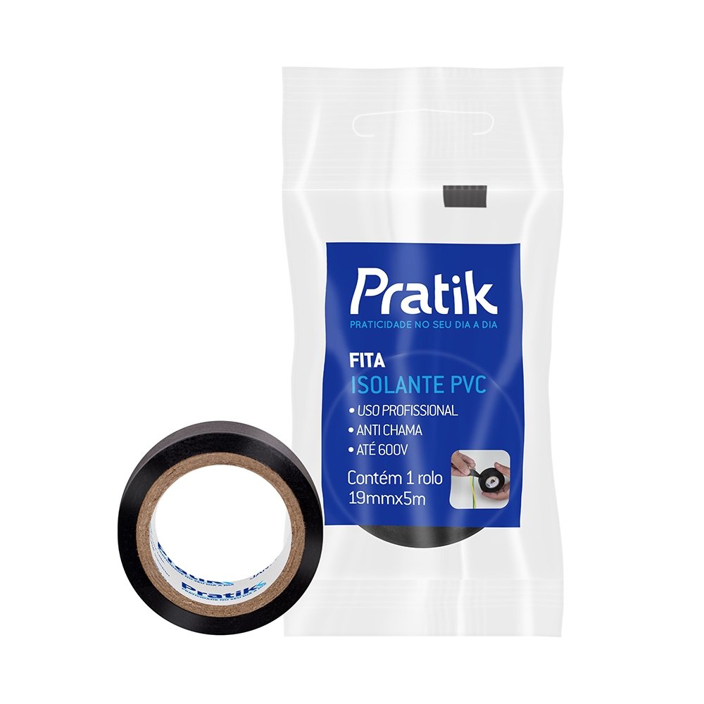 Fita Isolante Pratik 19mmx5m Preta SM