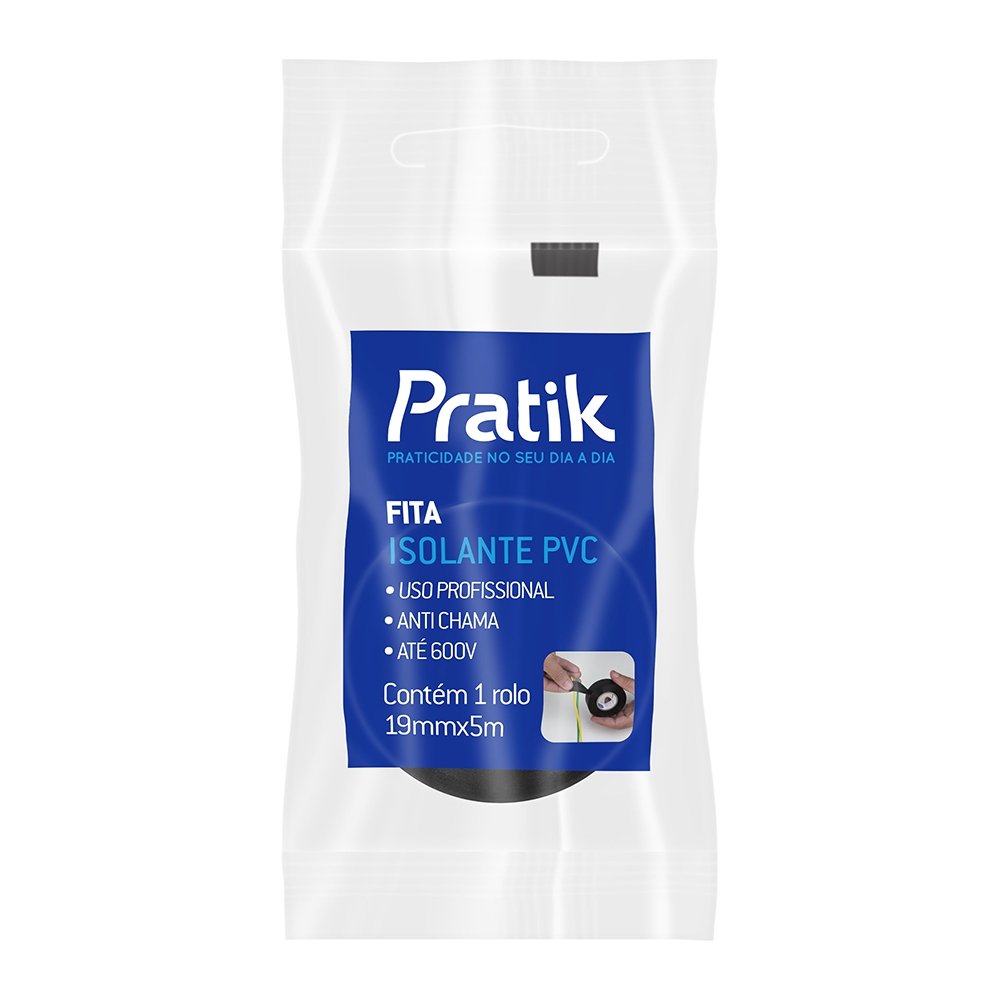 Fita Isolante Pratik 19mmx5m Preta SM