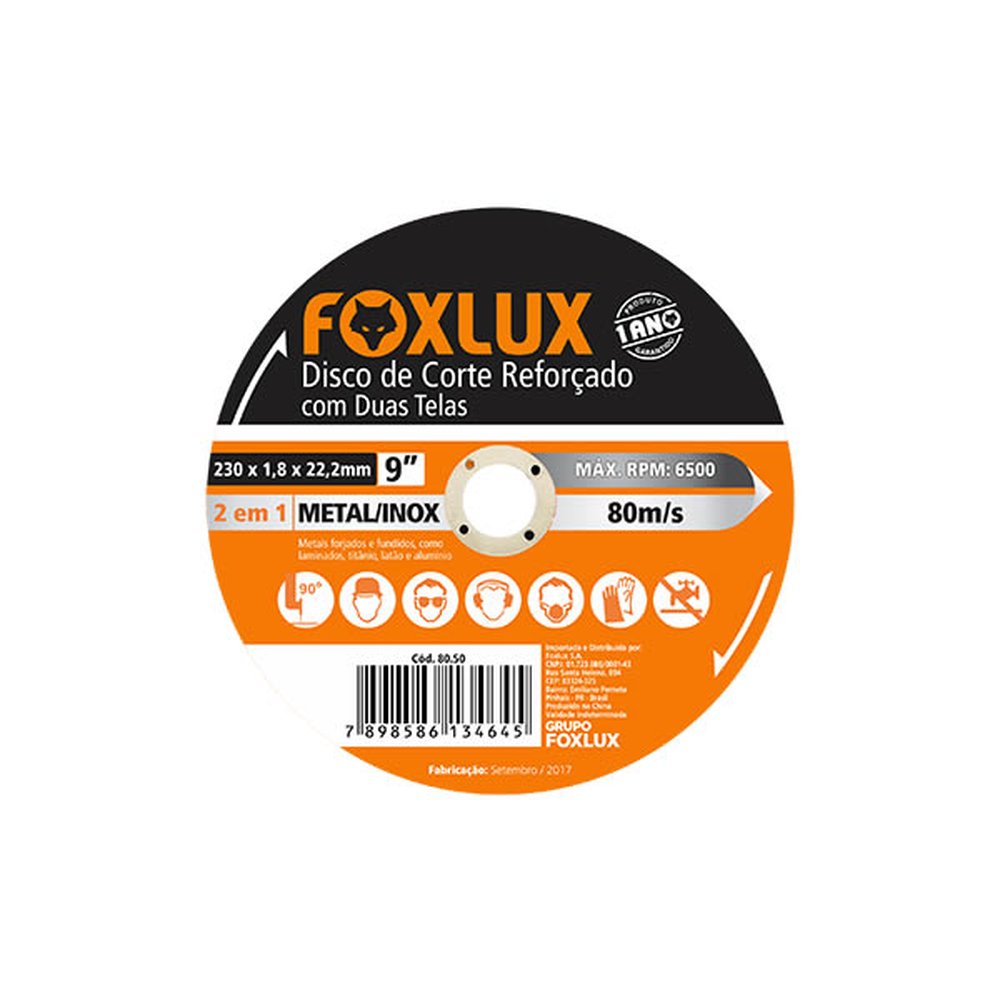 Disco Corte 9X1,8 Inox Famastil