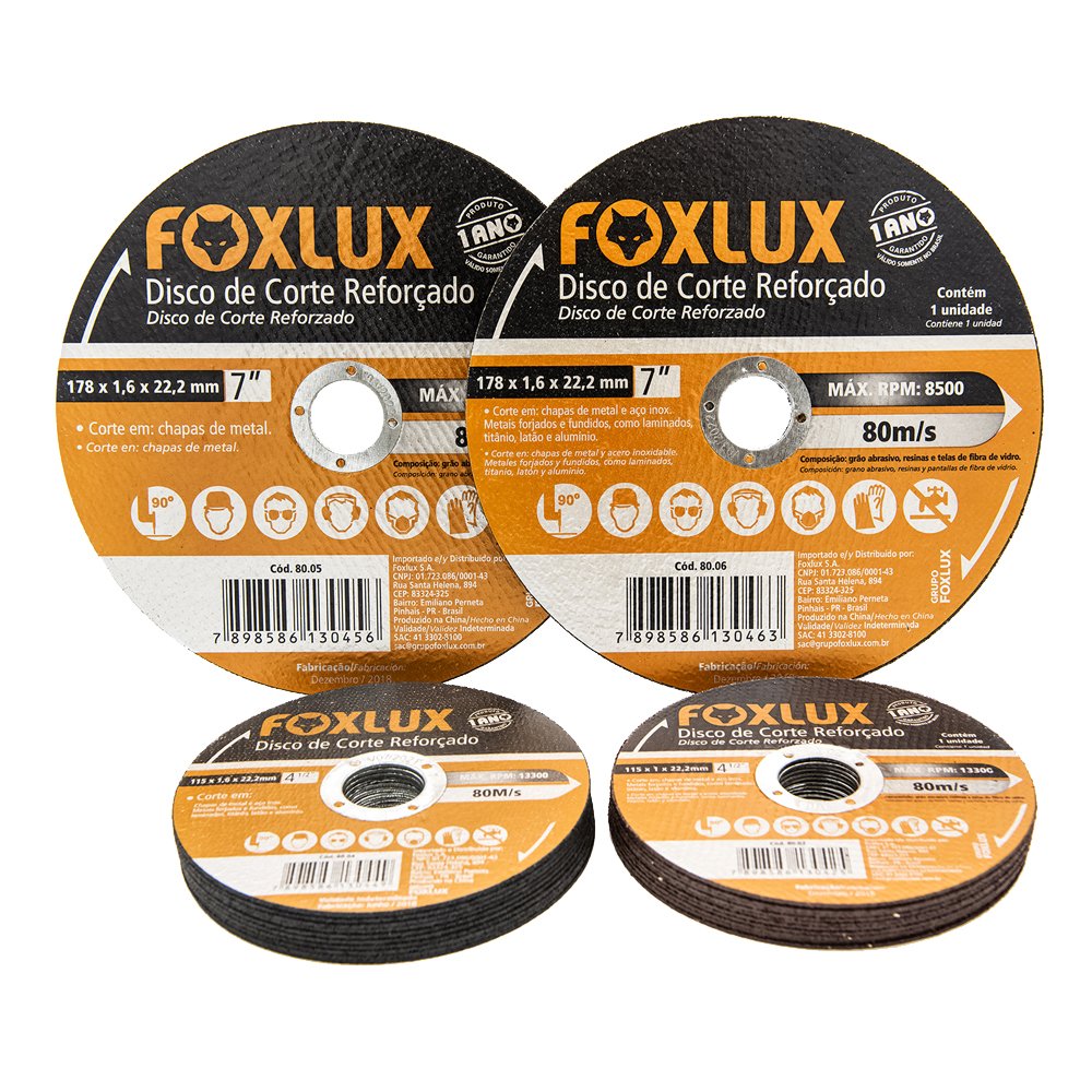 Disco De Corte Metal 4.1/2 115Mm X 1.6 Com 10 Unidades Famastil
