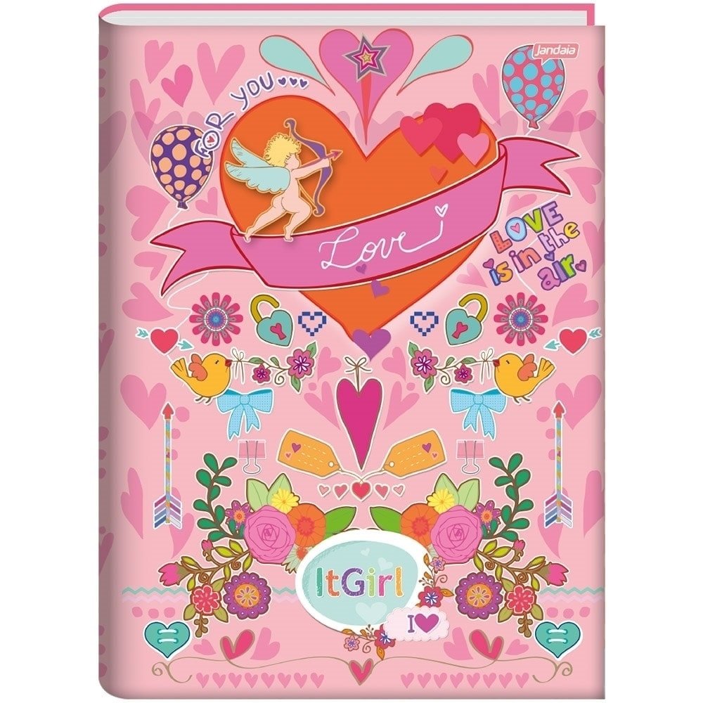 Caderno Jandaia Brochura Capa Dura Universitário 96 Folhas It Girl Sortido