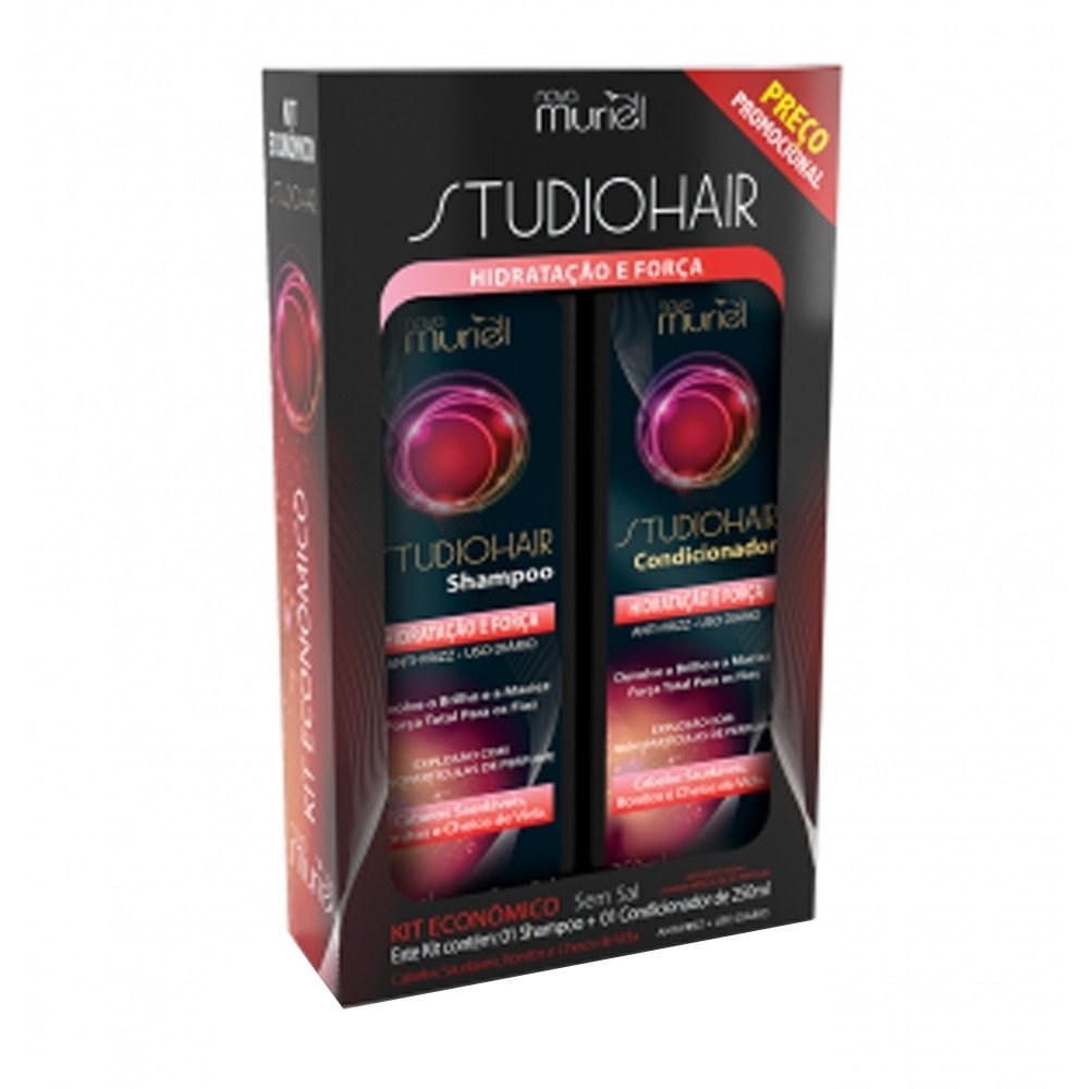 Kit com Shampoo + Condicionador Muriel Hidratação e Força 250ml