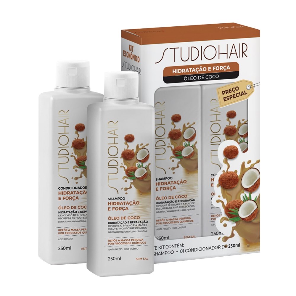 Kit com Shampoo + Condicionador Muriel Hidratação e Força 250ml